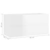 vidaXL Mobile Lavabo Bianco Lucido 90x38,5x45 cm in Legno Multistrato