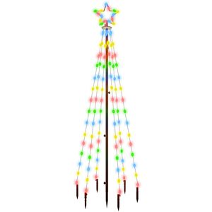vidaXL Albero di Natale con Puntale Colorato 108 LED 180 cm