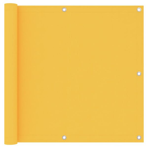 vidaXL Paravento da Balcone Giallo 90x300 cm in Tessuto Oxford