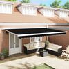 vidaXL Tenda da Sole Nero 500 x 300 x 165 cm Poliestere e Alluminio