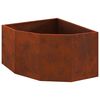 vidaXL Vaso d'angolo Ruggine 60 x 60 x 35 cm acciaio corten