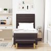 vidaXL Letto a molle con materasso Marrone Scuro 90 x 200 cm Tessuto