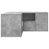 vidaXL Mobile Angolare Grigio Cemento 160x40x45 cm in Truciolato