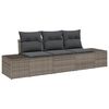 vidaXL Set di divani con cuscino 3 pcs Grigio polyrattan