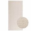 vidaXL Tappeto ZIZUR Crema 100x200 cm Aspetto Iuta Interni ed Esterni