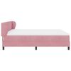 vidaXL Letto a molle con materasso Rosa 180 x 200 cm Velluto
