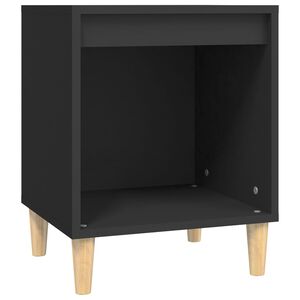 vidaXL Comodino Nero 40x35x50 cm in Legno Multistrato