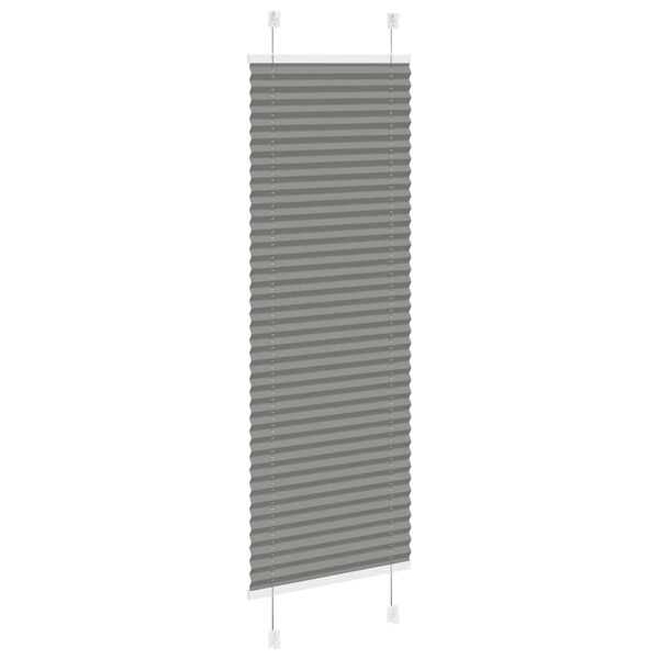 vidaXL Tenda Plissettata Antracite 50x100 cm Larghezza Tessuto 49,4 cm