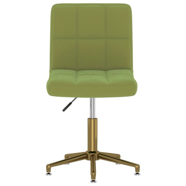 vidaXL Sedie da Pranzo Girevoli 2 pz Verde Chiaro in Velluto