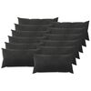 vidaXL Cuscino con cuscino HEERLEN 12 pz Nero Velluto