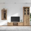 vidaXL Set mobile TV FLORIN Rovere artigianale Legno multistrato