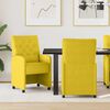 vidaXL Sedie da Pranzo con Ruote 2 pcs Giallo 58 x 67 x 97 cm Velluto