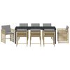 vidaXL Set da Pranzo per Giardino 9 pcs Beige polyrattan