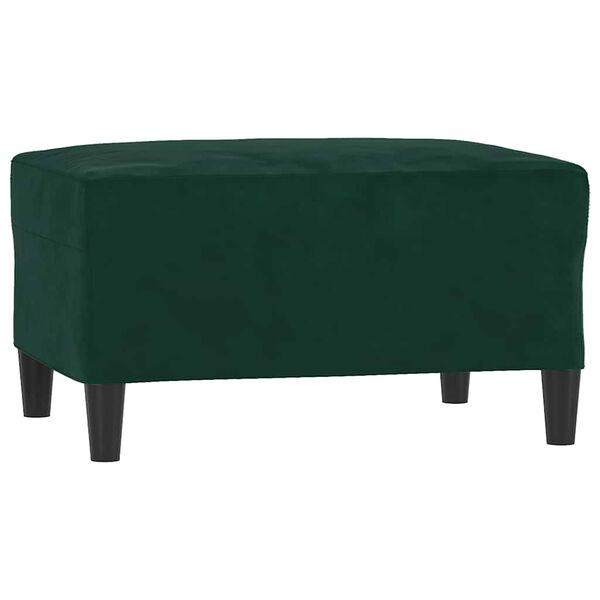 vidaXL Poggiapiedi Verde Scuro 70x55x41 cm in Velluto