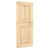 vidaXL Porta scorrevole NARVIK Naturale e Nero 85 x 210 cm (213,5 cm)