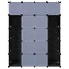 vidaXL Armadietto Modulare 14 Scomparti Nero e Bianco 37x146x180,5 cm