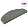 vidaXL Tappetini per scale 30 pz 65x24x4 cm Verde scuro Semicircolari Grandi