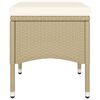 vidaXL Set Bistrot da Giardino 5 pz Polyrattan e Vetro Temperato Beige