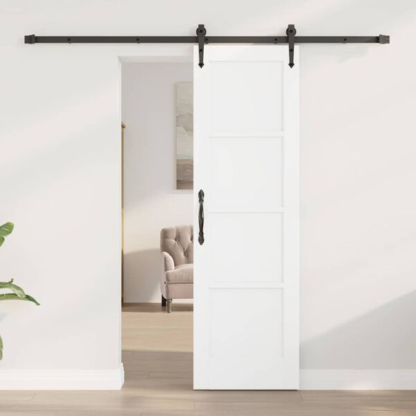 vidaXL Porta scorrevole ORKDAL Bianco 61 x 198,5 cm Pino massello