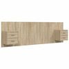 vidaXL Testiera Letto con Comodini in Legno Multistrato Rovere Sonoma