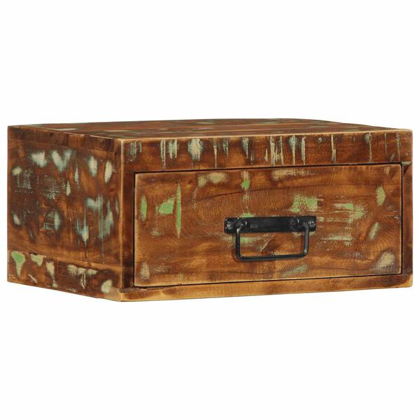 vidaXL Comodini da Parete 2pz in Legno Massello di Recupero