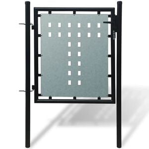 vidaXL Cancello per Recinzione a una Porta Nero 100x100 cm