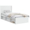 vidaXL Struttura del letto con stoccaggio e testata Bianco 75 x 190 cm