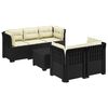 vidaXL Divano da Giardino 5 Posti con Cuscini Stile Rattan PP