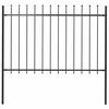 vidaXL Recinzione Giardino Woerden con Punta a Lancia 170x120 cm Nero