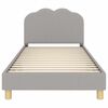 vidaXL Struttura letto bambini con testata Grigio chiaro 90 x 200 cm