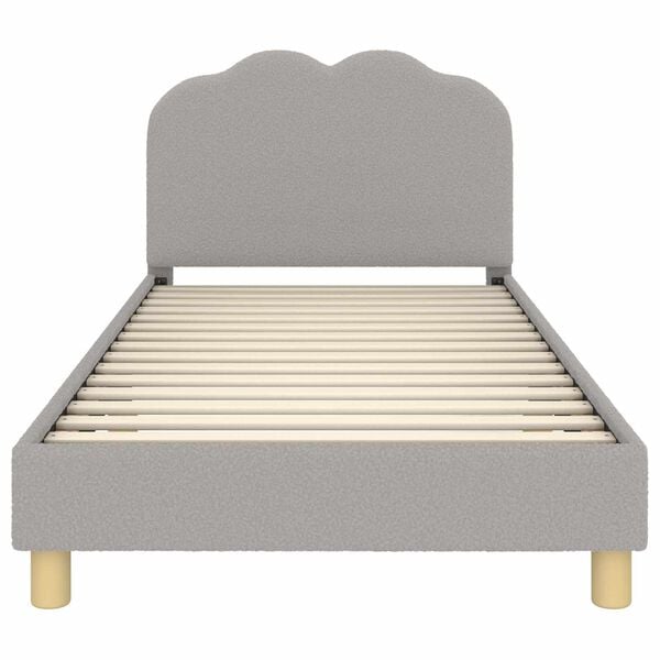vidaXL Struttura letto bambini con testata Grigio chiaro 90 x 200 cm