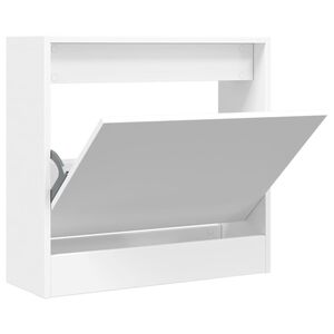 vidaXL Scarpiera Bianca 60x21x57 cm in Legno Multistrato