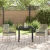vidaXL Set da Pranzo per Giardino 3 pcs Grigio chiaro polyrattan