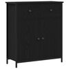 vidaXL Credenza Rovere Nero 70 x 30 x 80 cm Legno ingegnerizzato
