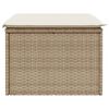 vidaXL Sgabello Giardino con Cuscino Beige 55x55x37 cm in Polyrattan