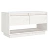 vidaXL Mobile Porta TV Bianco 74x34x40 cm in Legno Massello di Pino