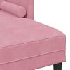 vidaXL Set di divani con cuscino 2 pcs Rosa Poliestere