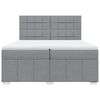 vidaXL Giroletto a Molle con Materasso Grigio Chiaro 200x200cm Tessuto
