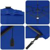 vidaXL Parasol Roma a braccio Blu e Nero 352 x 251 x 265 cm