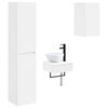 vidaXL Set di mobili per il bagno 3 pz Bianco 33 x 34,5 x 160 cm