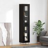 vidaXL Credenza 2 pcs Rovere Nero Vetro