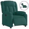 vidaXL Poltrona Elettrica Reclinabile Verde Scuro in Tessuto