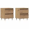 vidaXL Armadio da Notte 2 pcs Rovere artigianale 40 x 35 x 50 cm