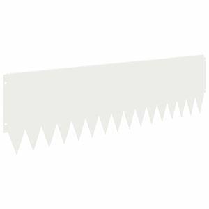 vidaXL Bordura per Prato 10 pcs 103 x 30 cm Acciaio Bianco