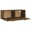 vidaXL Mobile a Parete Rovere Fumo 100x36,5x35 cm in Legno Multistrato