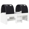 vidaXL Letto con Tunnel 3 pz Bianco e Nero Legno ingegnerizzato