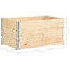 vidaXL Fioriere Rialzate 3 pz 80x120 cm in Legno Massello di Pino