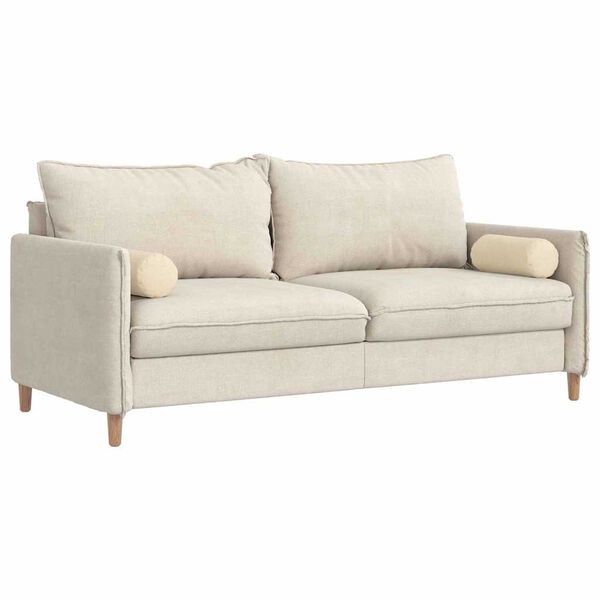 vidaXL Cuscini a rullo 2 pcs Crema Ø 15 x 40 cm Tessuto