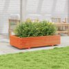 vidaXL Fioriera Giardino Marrone Cera 110x60x26,5 cm Legno di Pino