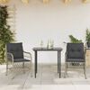 vidaXL Set da Bistrò 3 pz con Cuscini Grigio Chiaro in Polyrattan